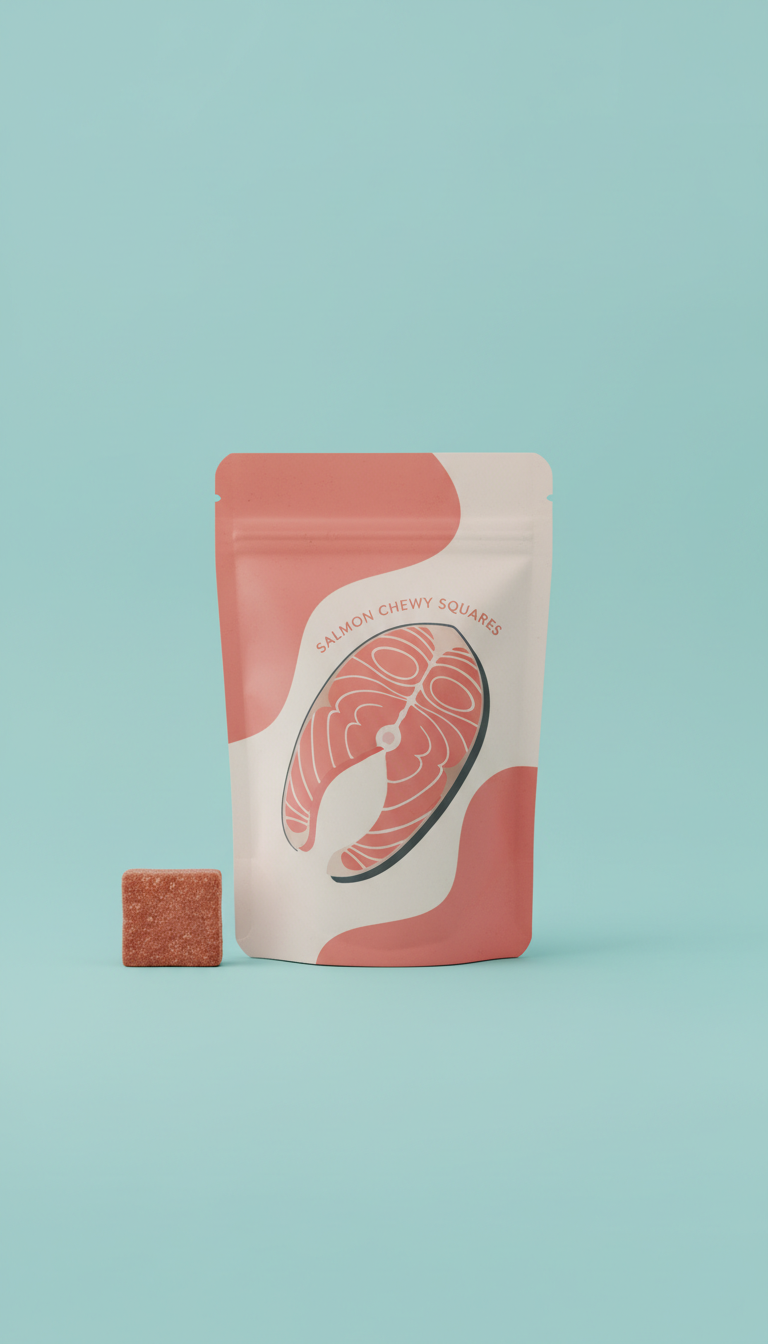 Cuadraditos suaves de salmón en pouch
